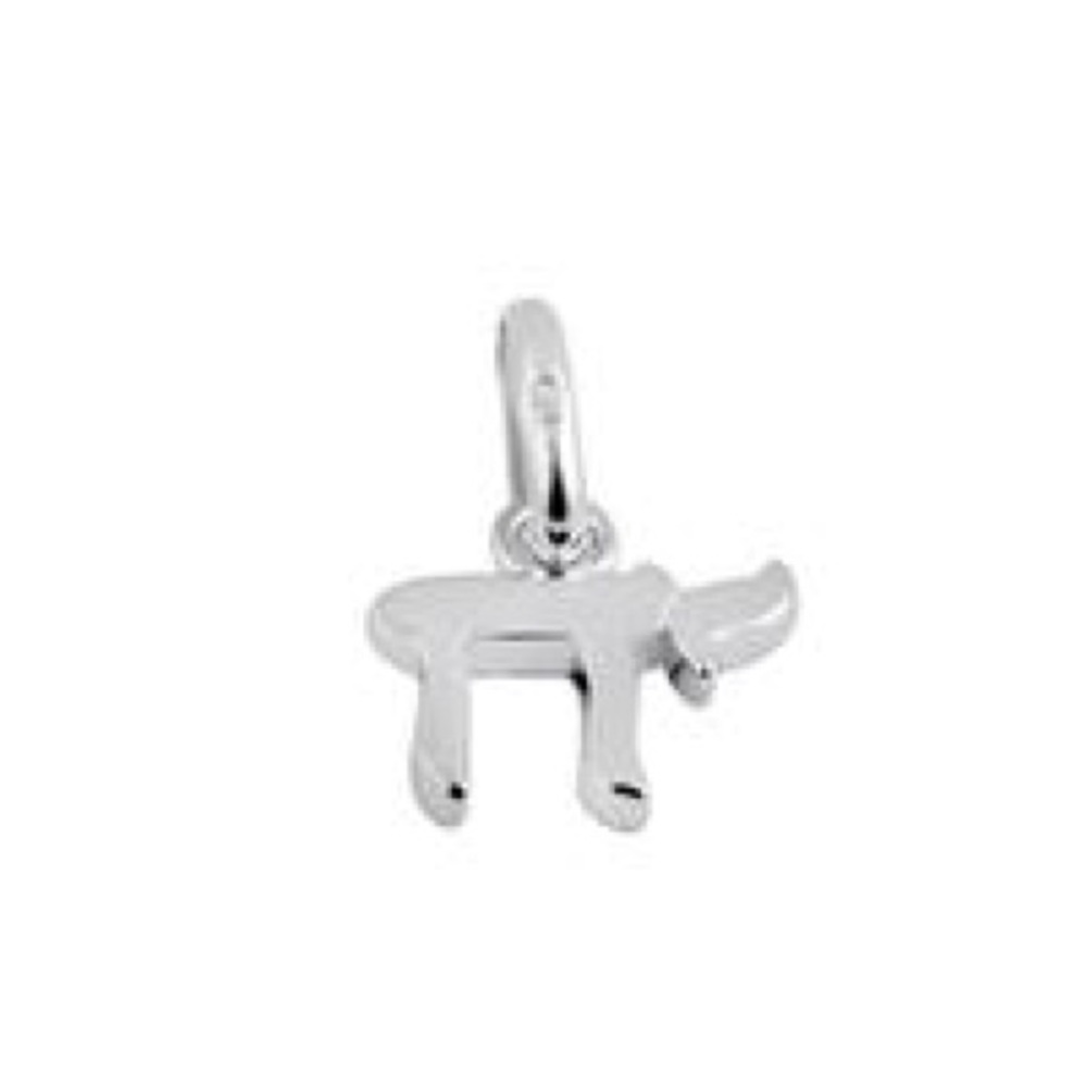 Sterling Silver 925 “Hebrew Health” Symbol Pendant Necklace - Picture 3 of 6